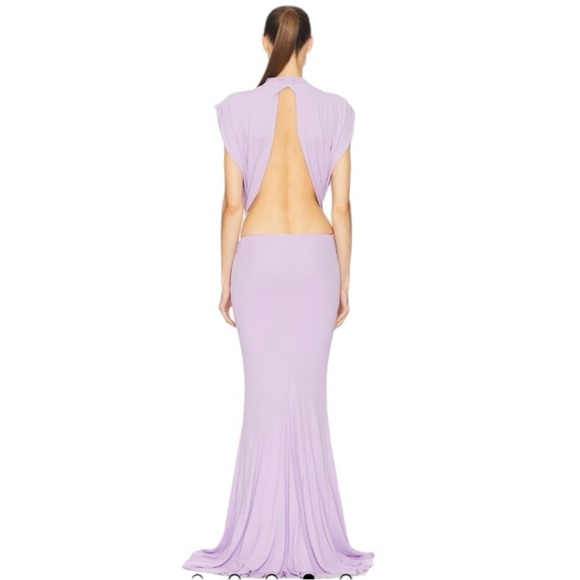 Helsa - NWT Constantina Jersey Dress With Bow in Amethyst Sz XL - Picture 3 of 11